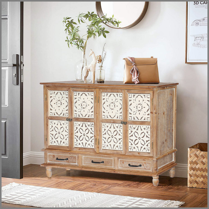 Armoire d'appoint 59,06 po Chic Natural Wood