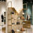 Gold V Shape Wall Display Shelf-8899960