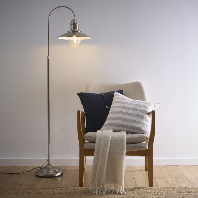 Adaleyza 167cm Satin Arched Floor Lamp