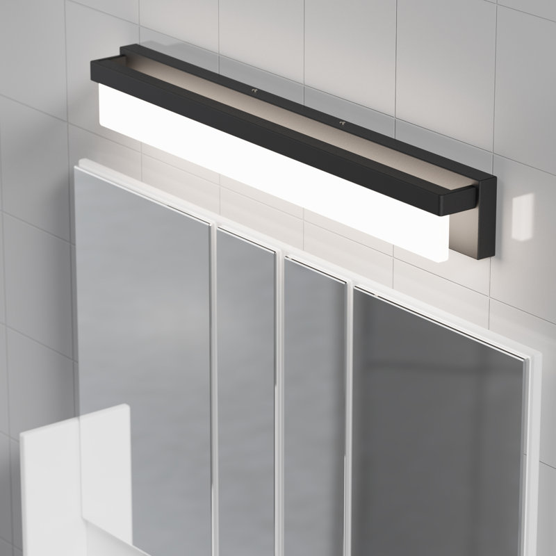 Barre de salle de bain à DEL Arhan, 24 W, Noir