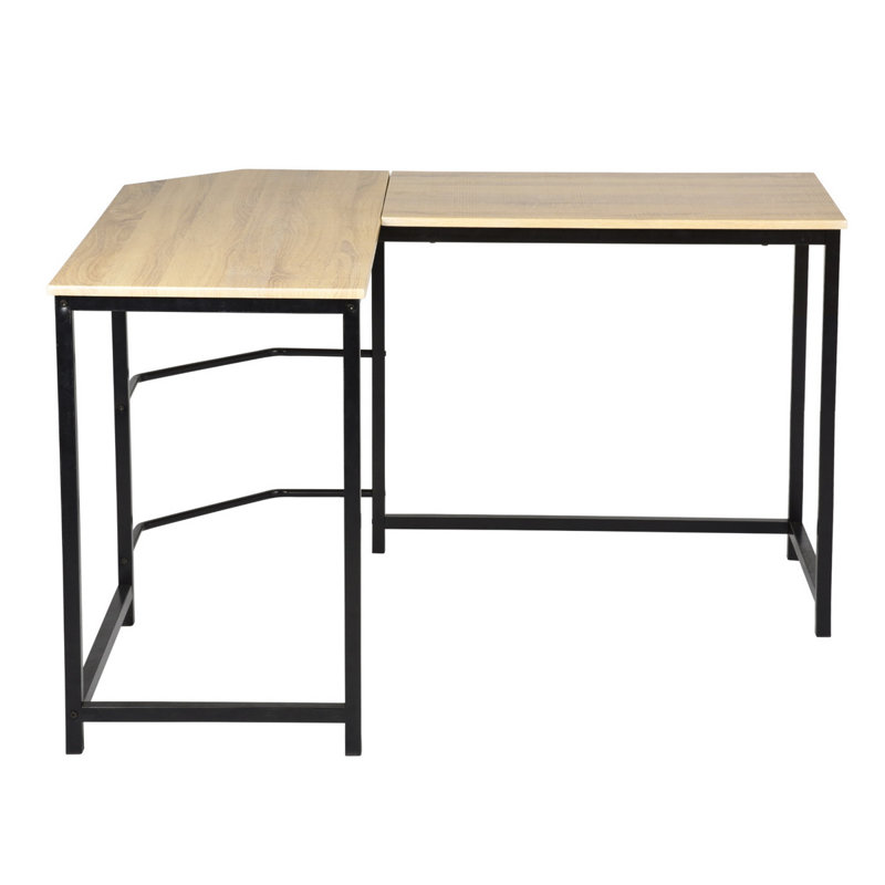 Charo L-Shaped Metal Base Writing Desk