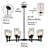 Gannie 8 - Light Dimmable Classic / Traditional Chandelier