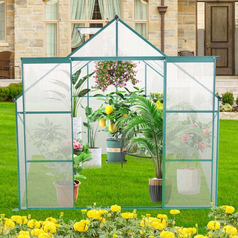 Serre avec porte de sécurité - Gardez les intrus à l'écart, robuste pour le jardinage tout temps