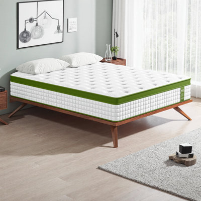 King Size 12" Hybrid Mattress - Gel Memory Foam & Pocket Springs for Pressure Relief, Motion Isolation, CertiPUR-US Certified by Latitude Run