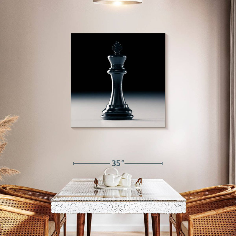 Senne Black Chess King, 36" H x 36" W