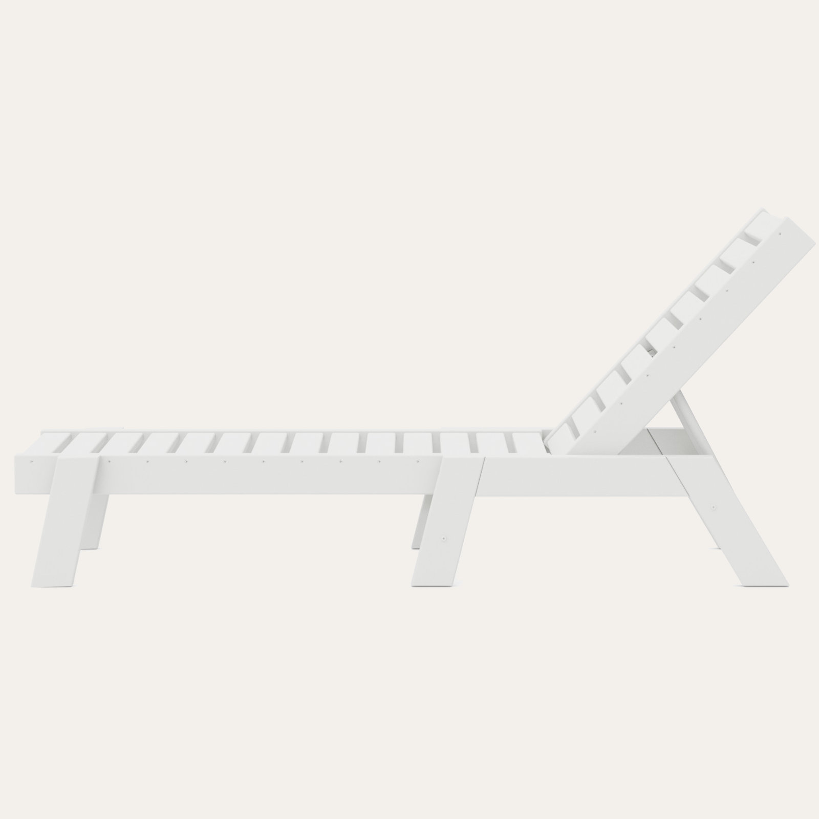 POLYWOOD® Captain 25" Patio Chaise Lounge, White
