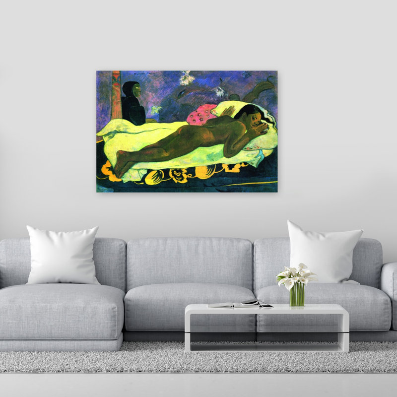 «Girl In Bed», impression d'art classique de paysage abstrait coloré au printemps, 40" H x 60" W
