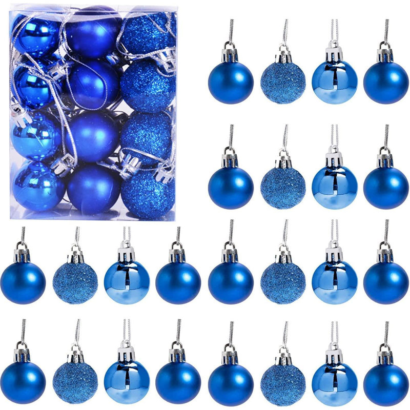 3cm Polyvinyl Chloride (PVC) Bauble, Blue