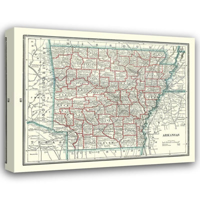 Red Barrel Studio® Rathbun Gallery Wrapped Canvas Art Titled: Arkansas, Rathbun 1893
