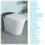 Toilette intelligente avec bidet intégré, ouverture et fermeture automatiques, siège chauffant allongé, capteur de pied encastré, affichage DEL, lavage à l'eau chaude, sécheuse, veilleuse