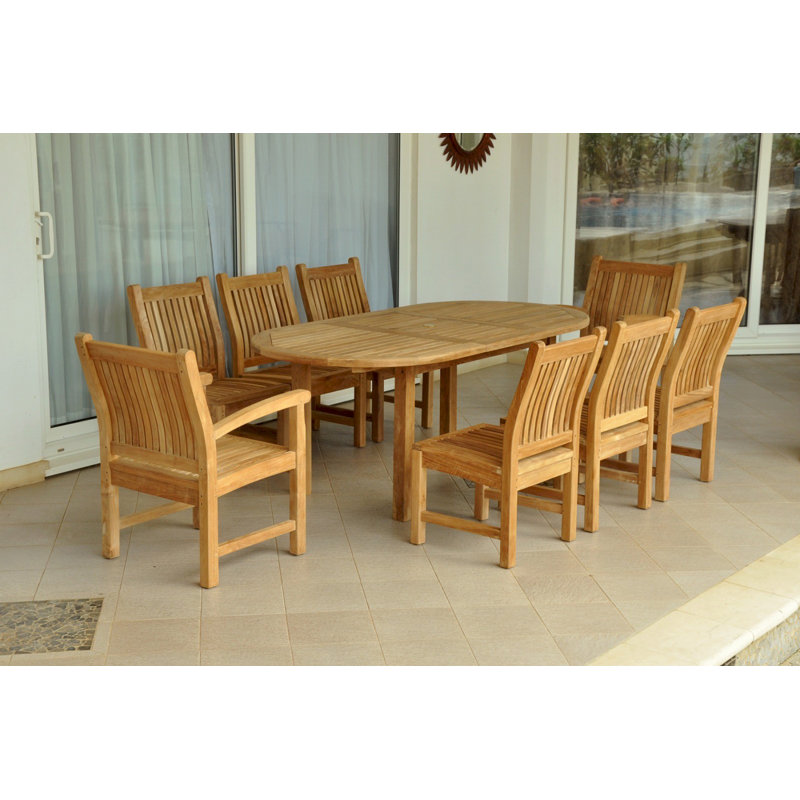 Ensemble repas 9 pièces teck Bahama