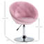 Comfy Home Stool - Pink Round , Adjustable Height Swivel Base Accent Chair For Decor