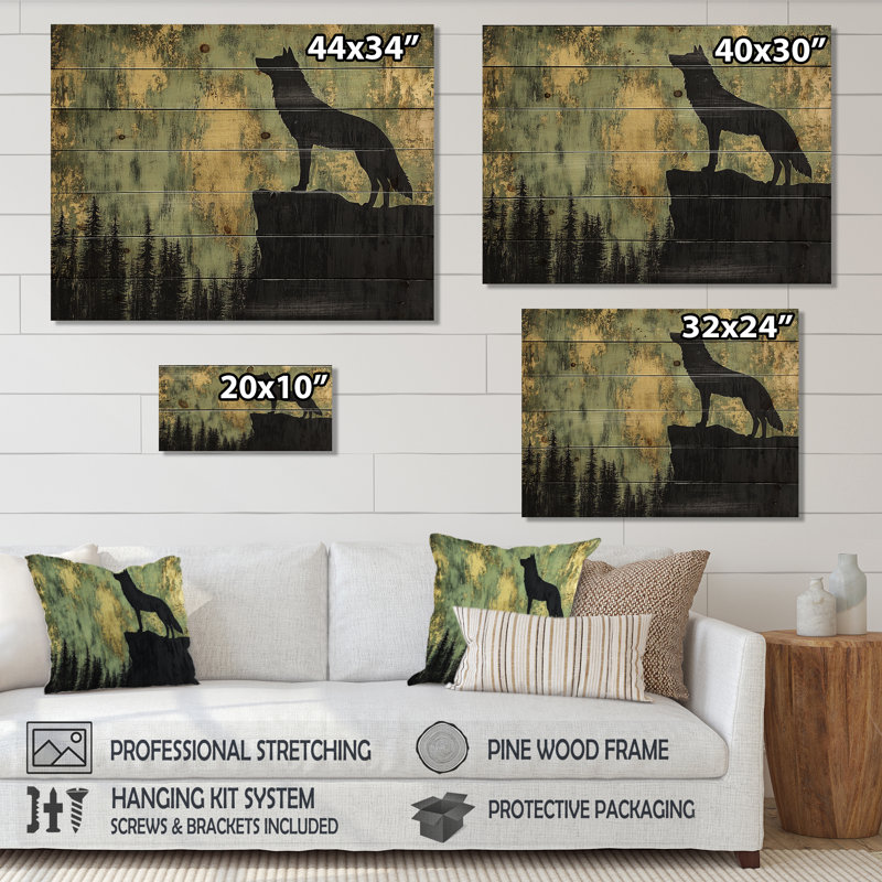 Décoration murale moderne en bois Forest Guardian of the Forest III , H 30 po x l 40 po