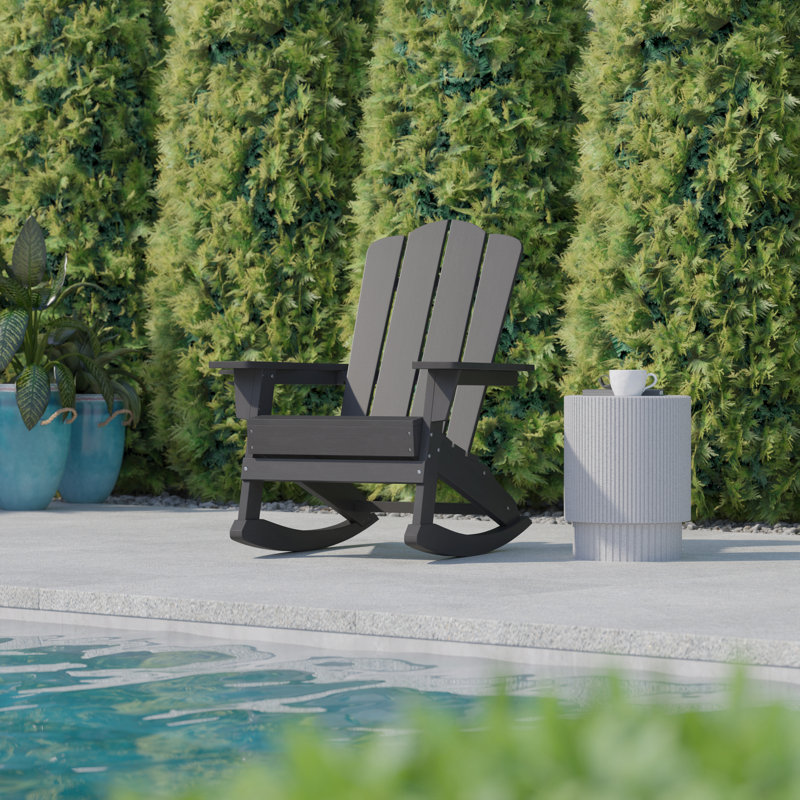 Chaise Adirondack berçante Delon, gris