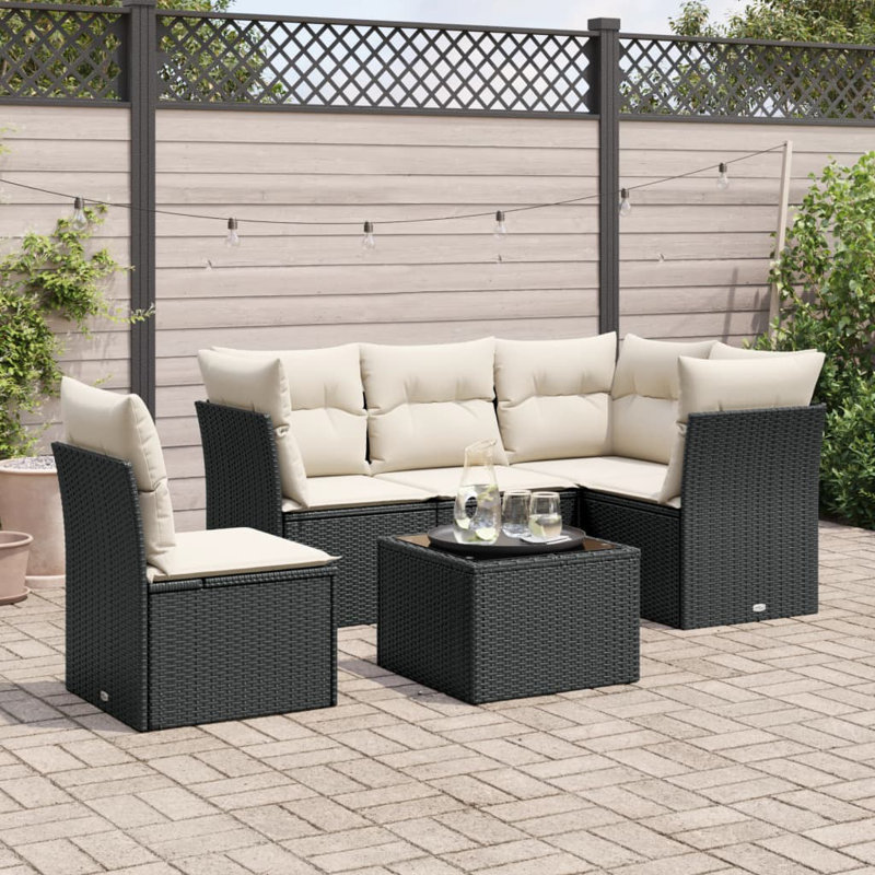 Ensemble de canapé de jardin Vidaxl - noir