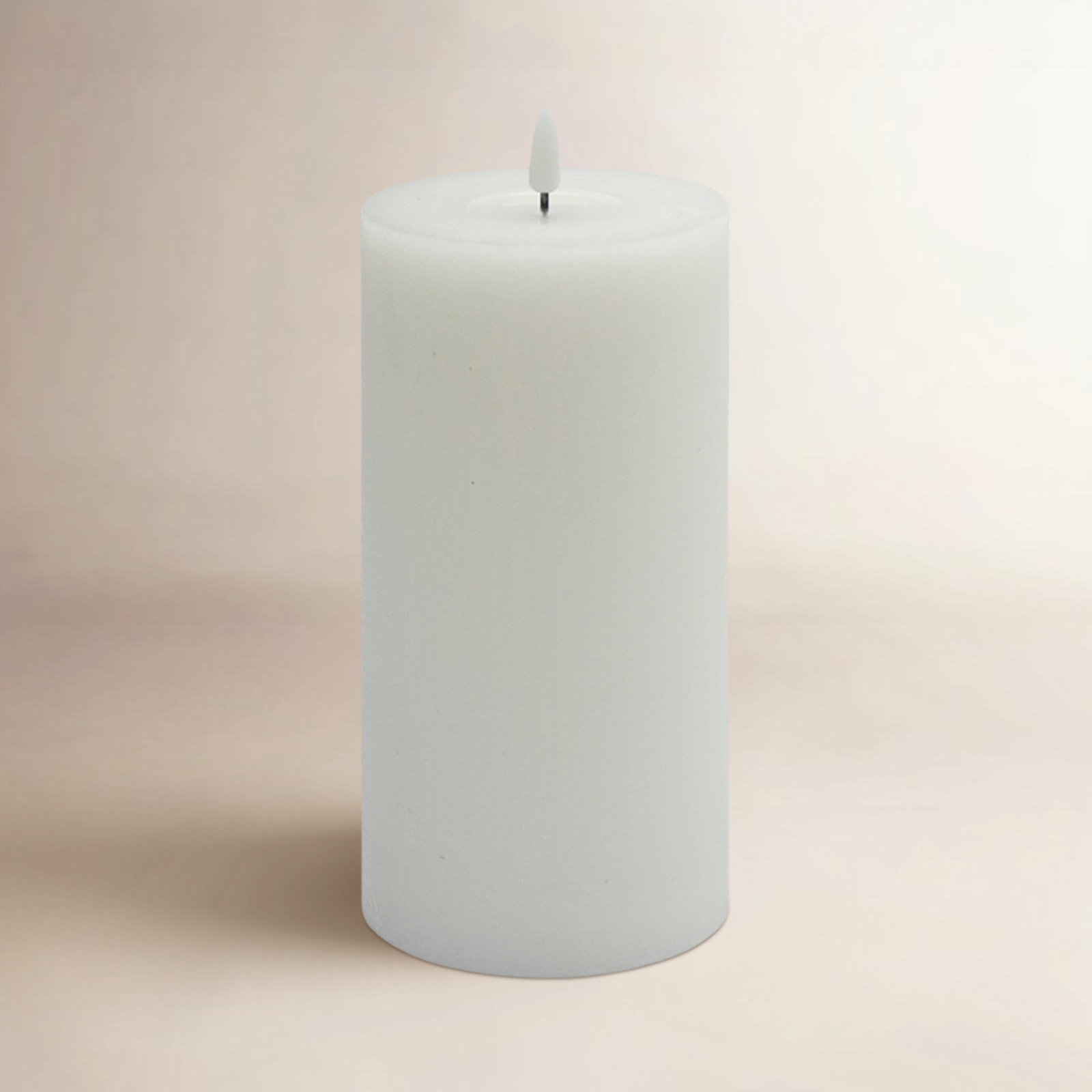 Flameless Pillar Candle, White