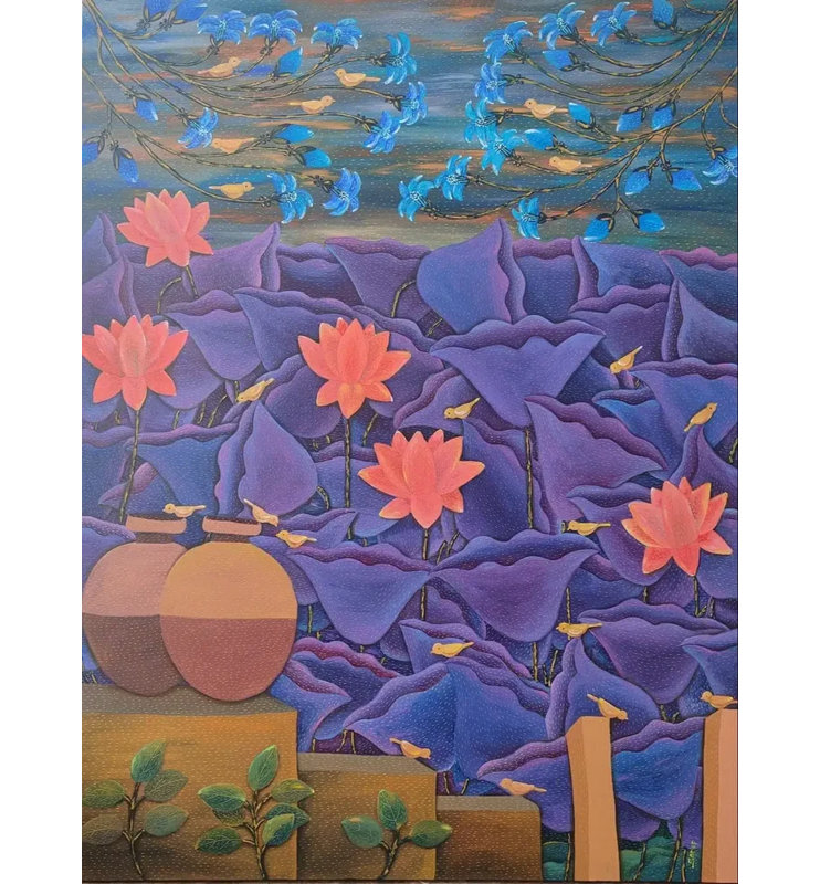 Lotus, 40" H x 28" W