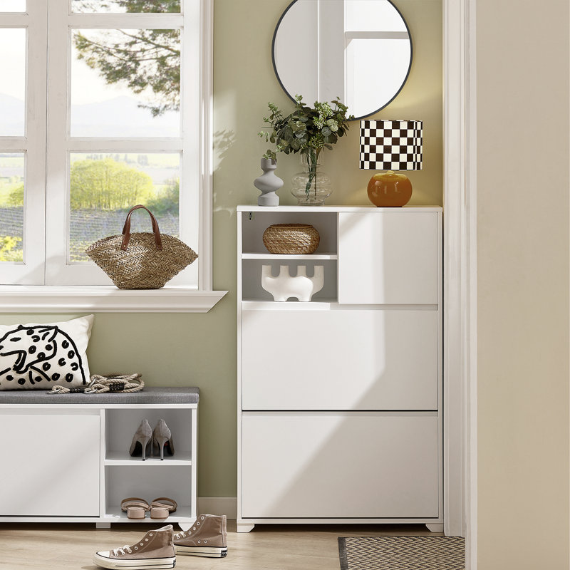 12 Pair Flip Down Shoe Storage
