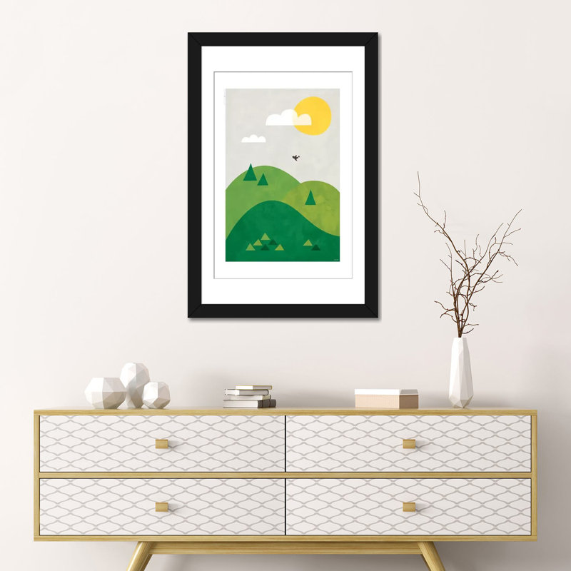 « valley », impression sur toile, H 24 po x l 16 po x P 1 po, Papier d'art encadré noir, Blanc
