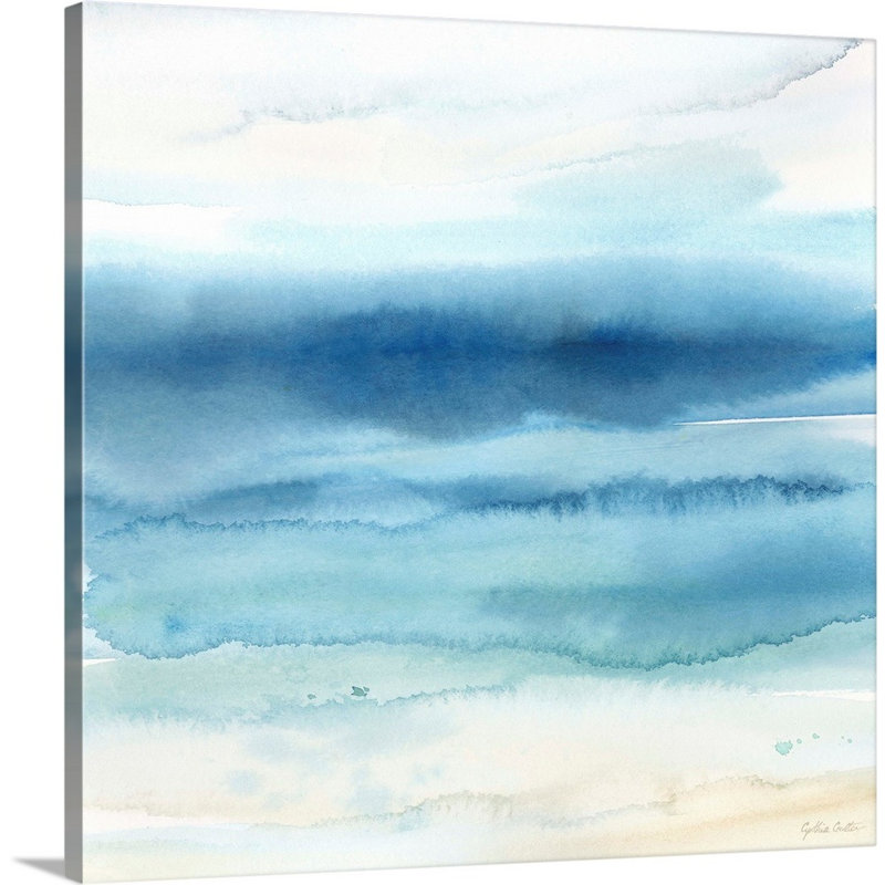 Reproduction d’art sur toile, "Indigo Seascape II" par Cynthia Coulter, Toile tendue, H 30 po x l 30 po x P 1,25 po
