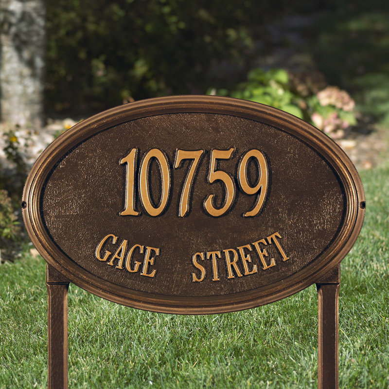 Plaque d'adresse sur 2 lignes Concord, Oui