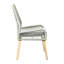 De 2 chaises de salle à manger à dossier tissé gris - délavé patiné, bois de manguier, coussins en mousse pour un siège de repas charmant, rembourrage en bois massif-422359088-422359094