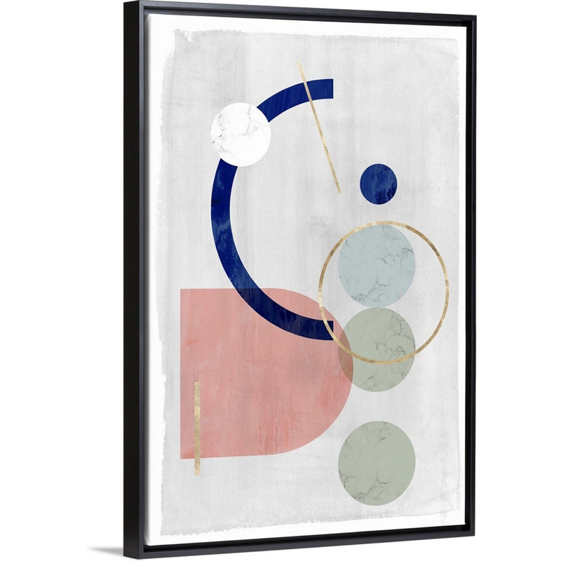 Joy and Philosopie I - reproduction d'art sur toile, H 20 po x l 14 po x P 1,75 po, Cadre noir
