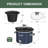2 QT Compact Electric Slow Cooker with Wood Grain Handles, Ceramic Nonstick Pot and Glass Lid-Blue-136922125