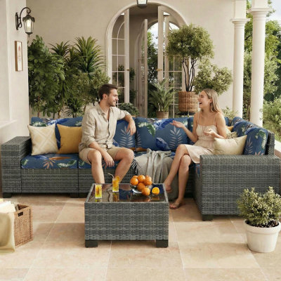 24"X24" Outdoor Patio Cushion Set - Water-Resistant, Weatherproof Sectional Sofa Pads With Removable Covers & Stylish 3D Design For Garden, Lawn, Or Deck Furniture