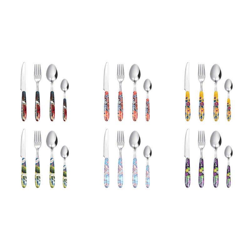 Excelsa Kimono Cutlery Set Multicolor 24 Pieces