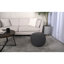 Pouf rond en coton Bordeaux