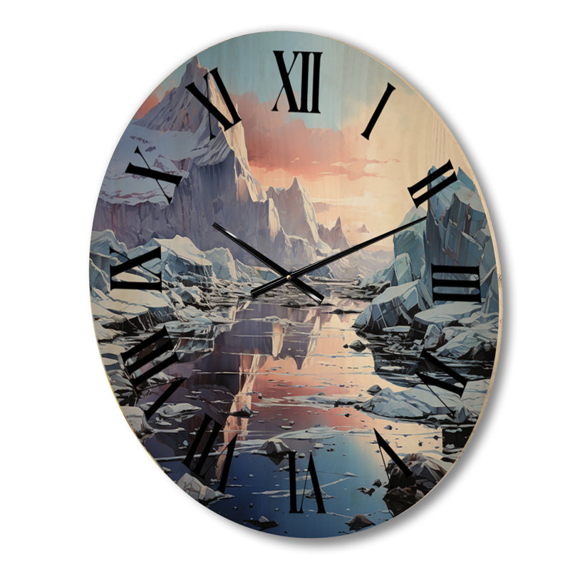 Horloge murale en bois massif Smithmill, Moyenne