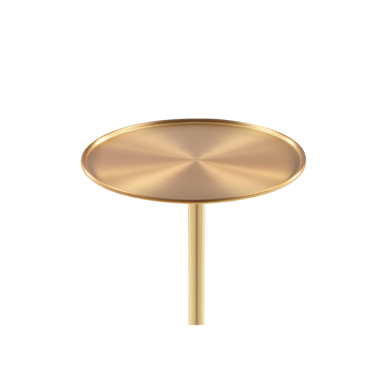 Gold Metal Tray Top End Table