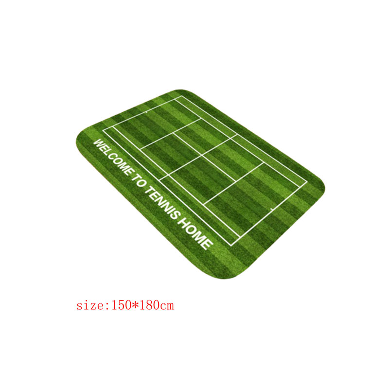 Tapis d'intérieur antidérapant Dezaria, Vert, L 59,05 po x L 70,86 po