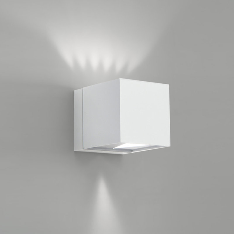 Dau 1-Light Flush Mount, Up AND Down Light, 1 x 60W Halogen Frosted bulb, Matte White Lacquer