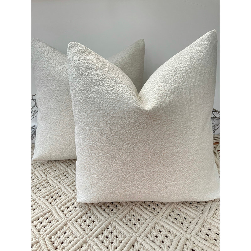 Abstract Square Cushion Cover, Ivory 