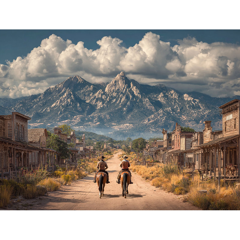 «Frontier Main Street», art mural sur toile tendue