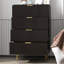 Commode 4 tiroirs pour commode de chambre à coucher Poignées et pieds dorés-919959303
