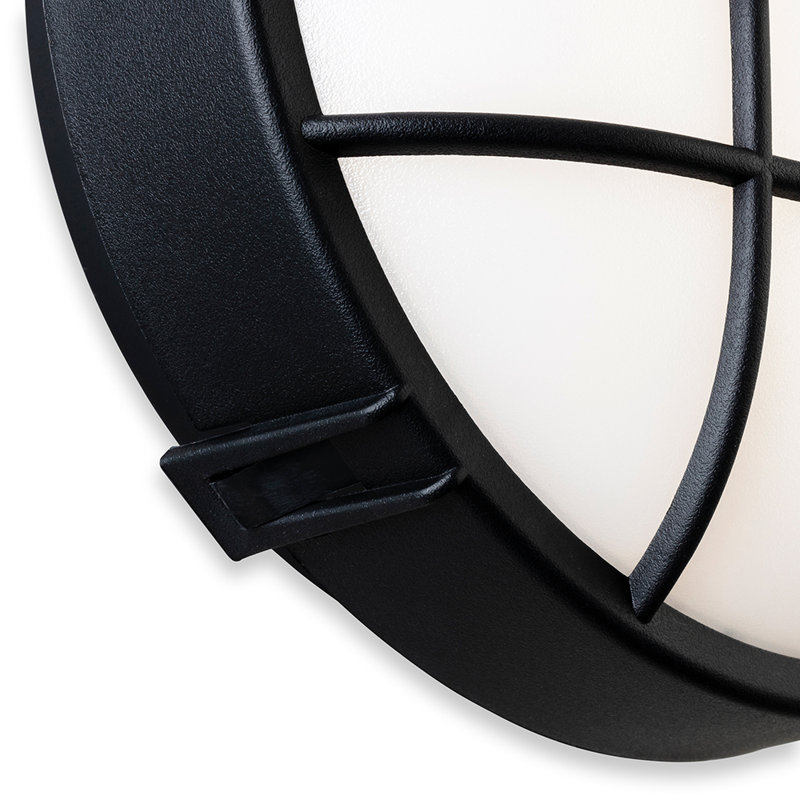 Matte Black 22cm H Integrated LED Outdoor Bulkhead Light