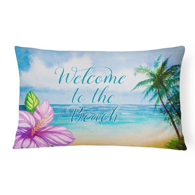  Coussin décoratif intérieur / extérieur Beach Scene Welcome