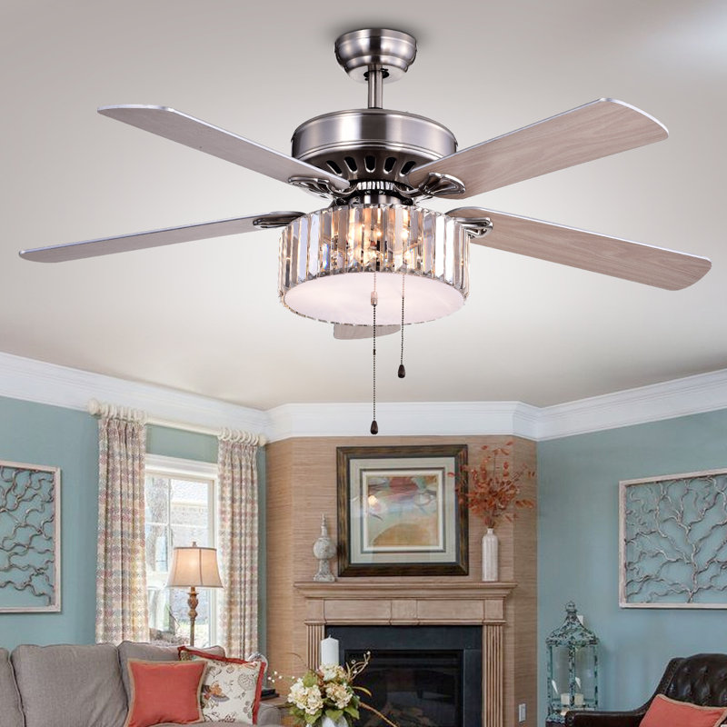 Ellefson 52'' Ceiling Fan with Light Kit, Pull Chain