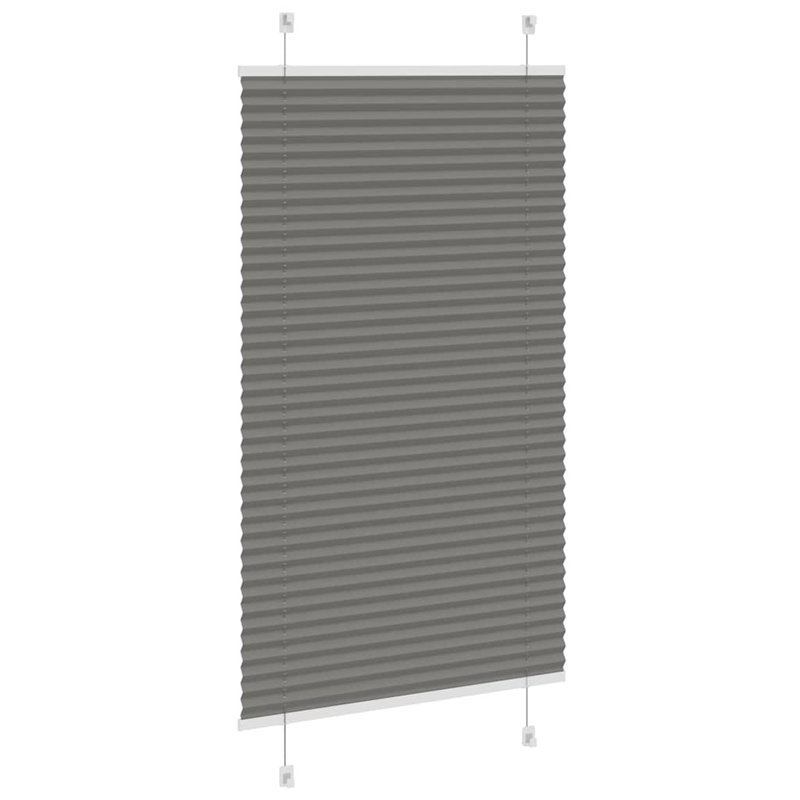 Room Darkening Pleated Blind, 80cmW x 150cmL, Anthracite