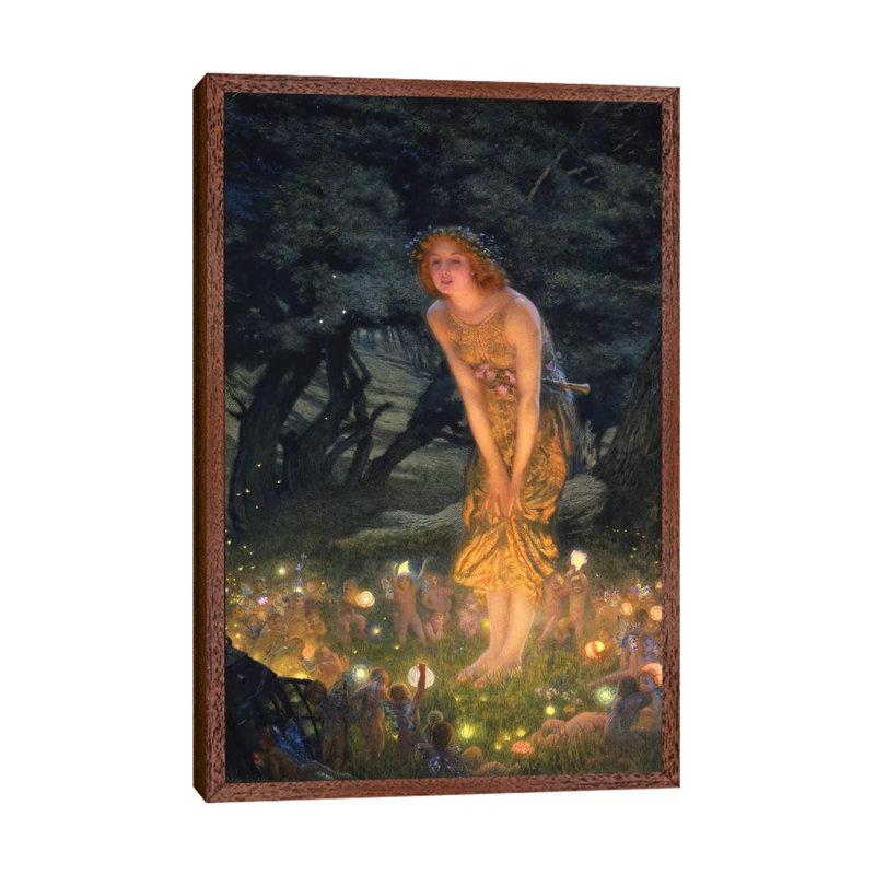Midsummer's Eve - Painting on Canvas, Brown Framed, 101.6 cm H x 66.04 cm W
