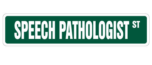 Plaque de rue orthophoniste robuste en plastique 4 po x 18 po