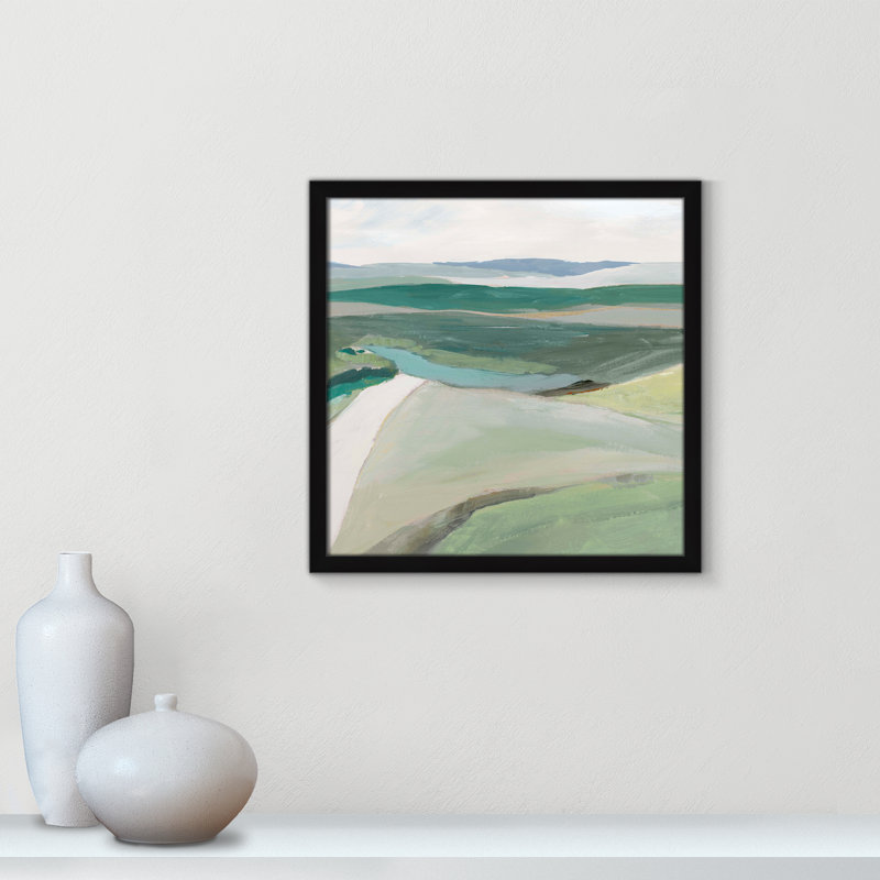 «Wolfdale Fields Of Green II» par - Impression de cadre photo unique, Cadre noir satiné, H 17 po x l 17 po x P 1,25 po