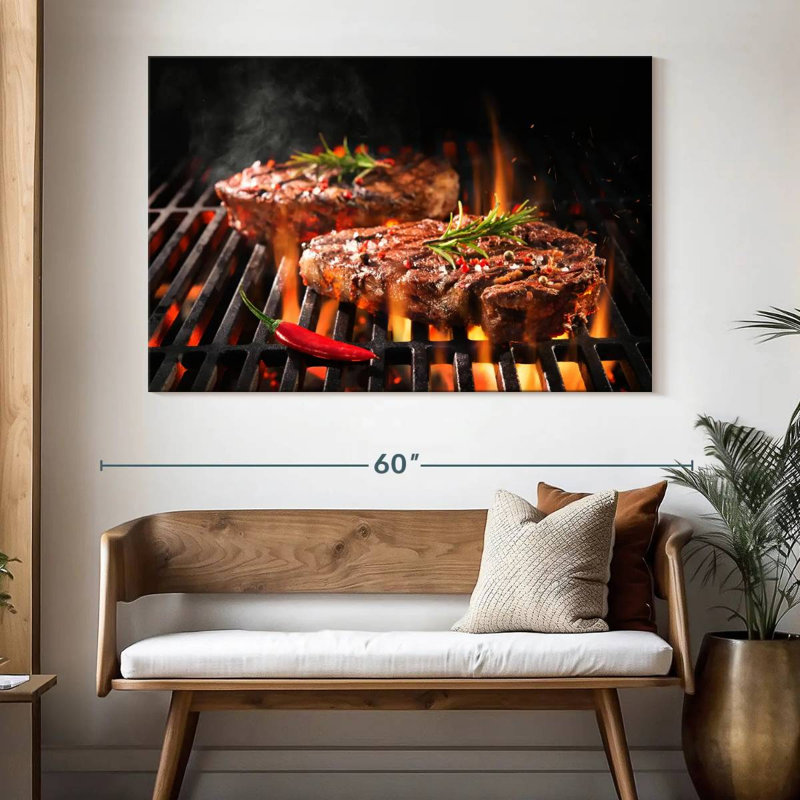 Yarlin Sizzling Beef Steaks, 34" H x 51" W