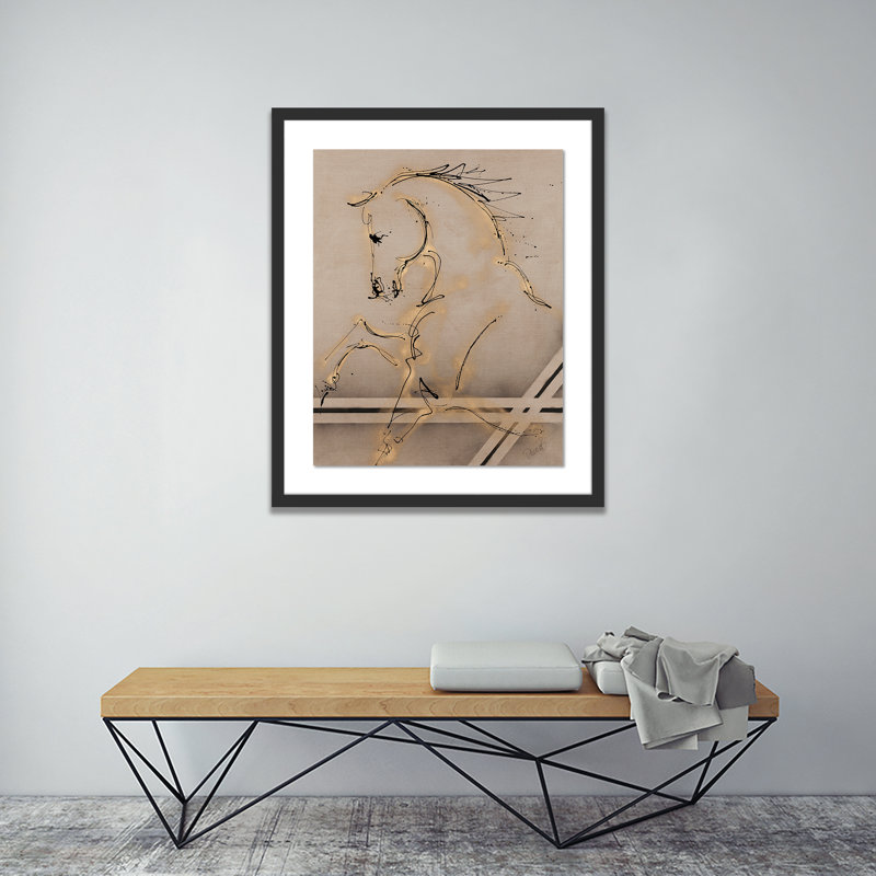 Greeting II Print by Donna Bernstein, 40" H x 33" W x 2.5" D, Black
