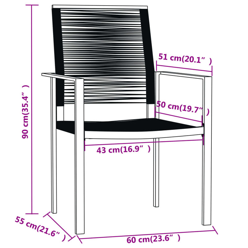 Mailla Patio Dining Set with, 4, 29.1" H x 31.5" W x 31.5" D