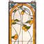 Tiffany Cat and Tulips Stained Glass Window