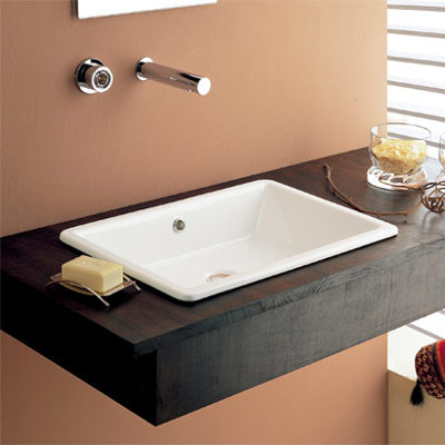 Scarabeo by Nameeks Gaia 18.1 " Ceramic Rectangular Bathroom Sink and Overflow Hole